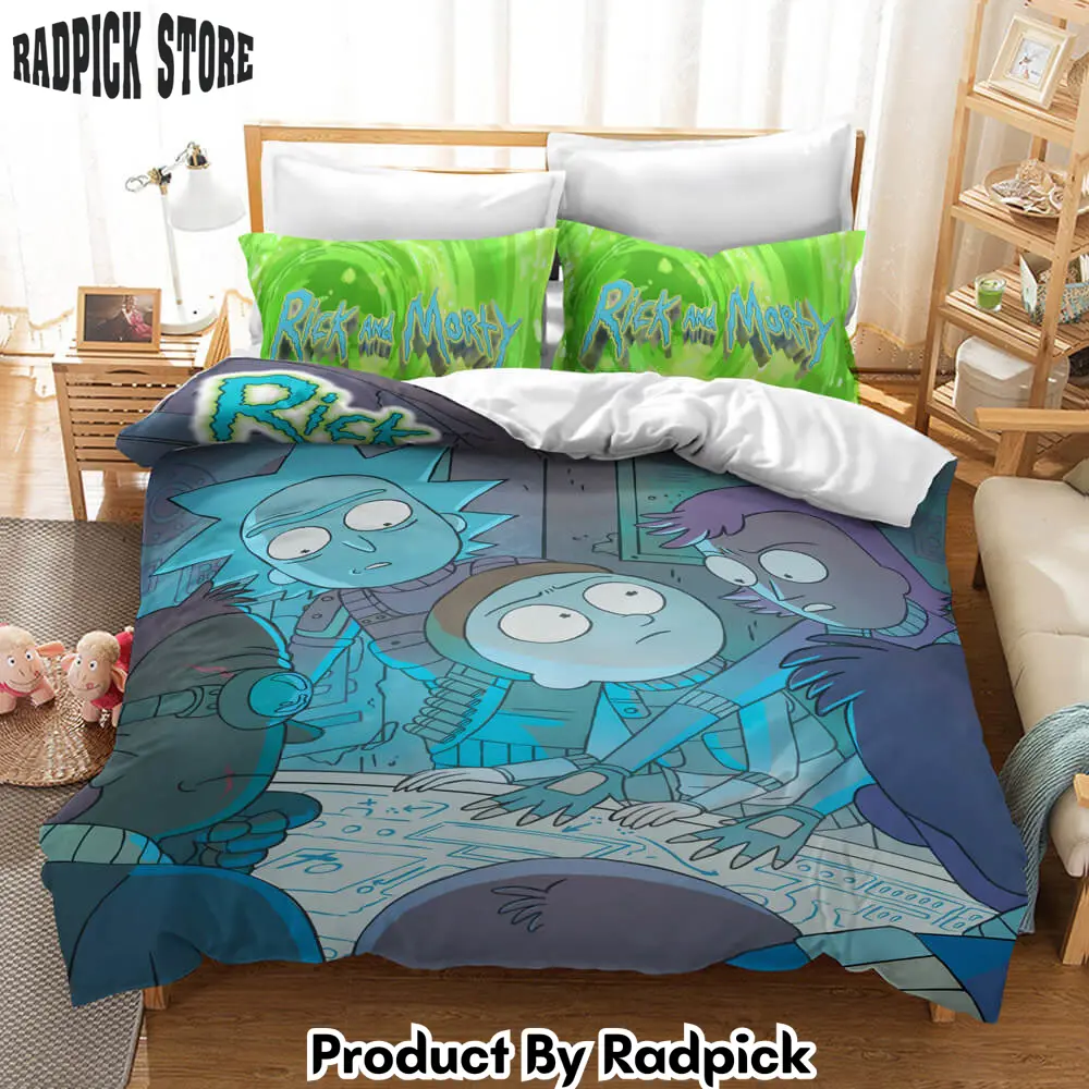 Rick and morty bedding set duvet cover christmas sheets bed sets  rp0423465